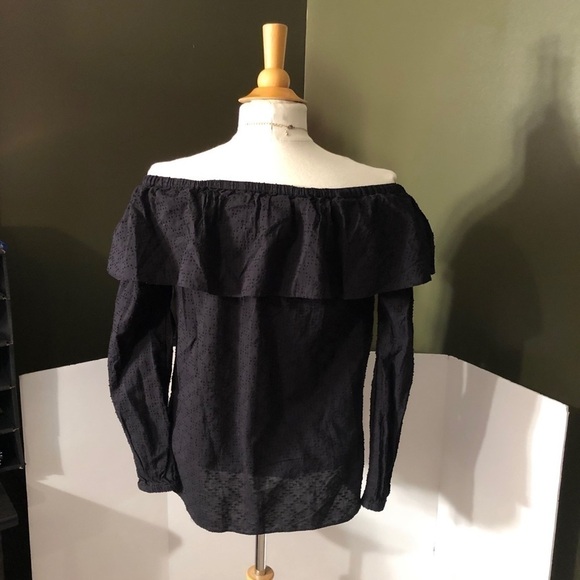 Michael Kors Black Off The Shoulder Shirt Size M - Picture 2 of 5